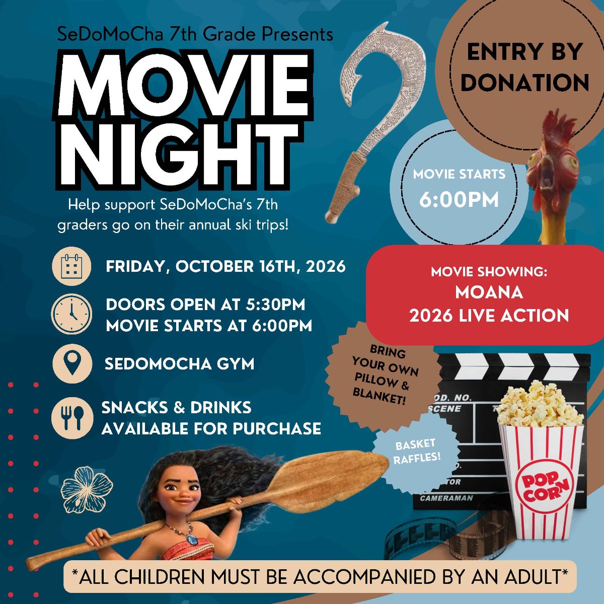 Moana Movie Night Fundraiser